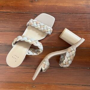 Shimmery Heeled Sandals